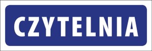 Tabliczka informacyjna na drzwi - CZYTELNIA