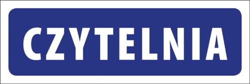 Tabliczka informacyjna na drzwi - CZYTELNIA
