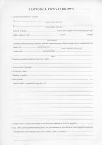 Protokół powypadkowy