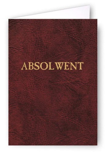 Absolwent - Okładka Quasi "złocona skóropodobna" z kartonu DB012 - kolor bordowy
