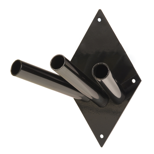 Uchwyt flagowy "ROMB" ze stali czarny potrójny.