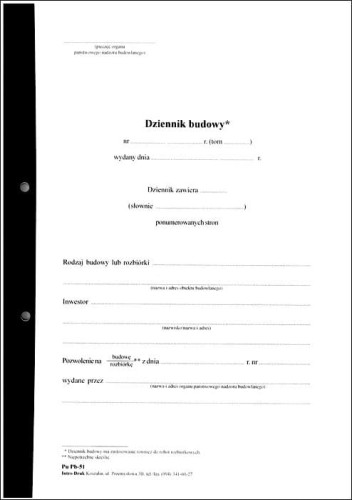 Dziennik budowy 68 k.