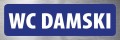 Tabliczka informacyjna na drzwi - WC DAMSKI