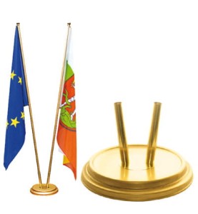 Stojak gabinetowy na flagi - dwuramienny