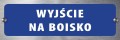 Tabliczka informacyjna na drzwi - WYJŚCIE NA BOISKO