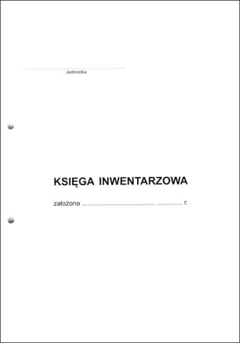 Księga inwentarzowa – oprawa kartonowa