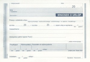 Wniosek urlopowy