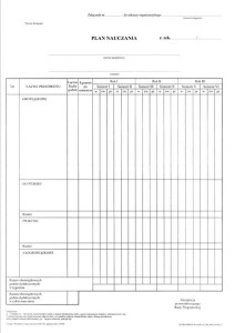 Plan nauczania kolegium nauczycielskiego  i nauczycielskiego kolegium języków obcych
