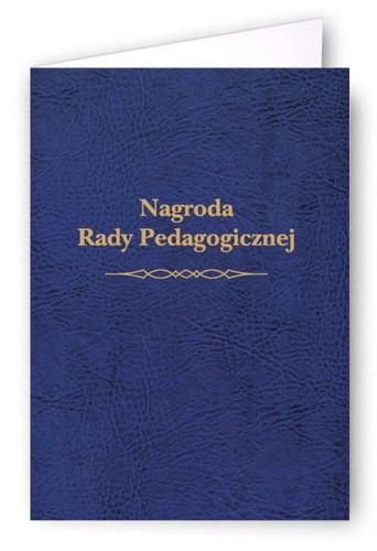 Nagroda Rady Pedagogicznej - Okładka Quasi "złocona skóropodobna" z kartonu DB011 - kolor granatowy