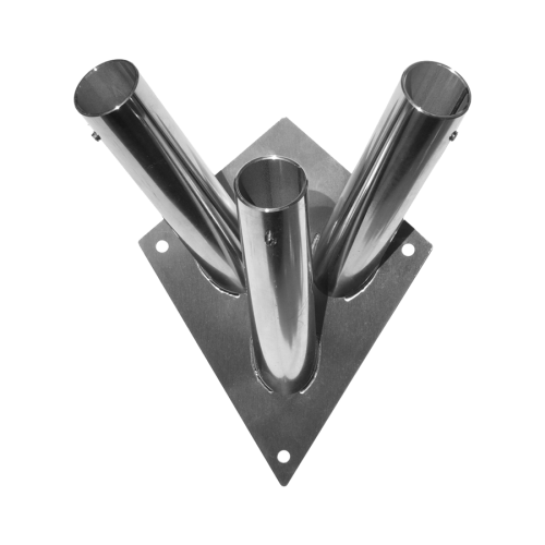 Uchwyt flagowy fasadowy "LATAWIEC" ze stali nierdzewnej potrójny.