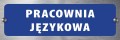 Tabliczka informacyjna na drzwi - PRACOWNIA JĘZYKOWA