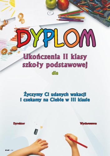 Dyplom Ukończenia II Klasy Szkoły Podstawowej J002