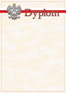 Dyplom uniwersalny z godłem RP bez tekstu B041