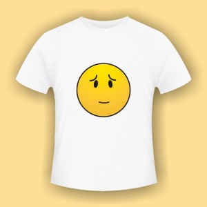 Buźka wzór 02 - biała koszulka bawełniana (t-shirt) z kolorowym nadrukiem