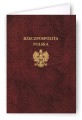 Rzeczpospolita Polska - Okładka Quasi "złocona skóropodobna" z kartonu DB007 - kolor bordowy