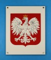 Godło Polski na mlecznej plexi OPAL do podświetlenia 40 cm x 50 cm