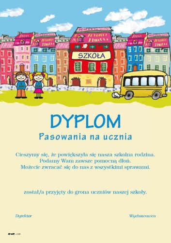 Dyplom pasowania na ucznia J006