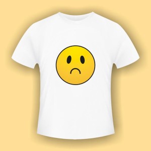 Buźka wzór 04 - biała koszulka bawełniana (t-shirt) z kolorowym nadrukiem