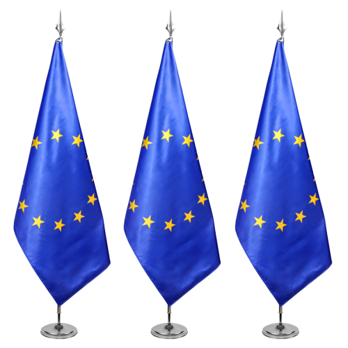 Flaga Unii Europejskiej Sztandarowa Atłasowa - różne rozmiary