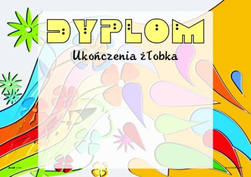 Dyplom ukończenia żłobka X-016