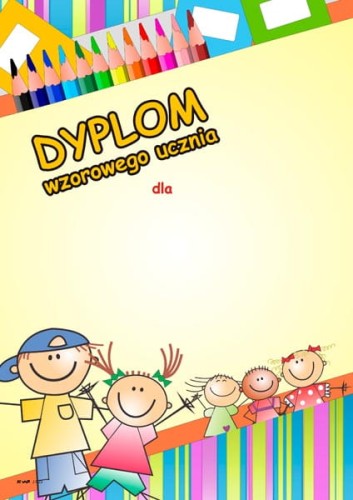Dyplom wzorowego ucznia J023