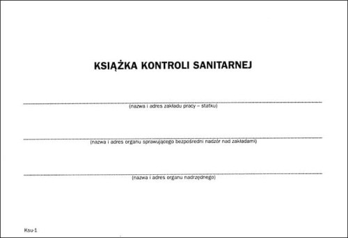 Książka kontroli sanitarnej