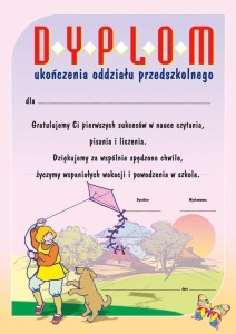 Dyplom ukończenia przedszkola B002