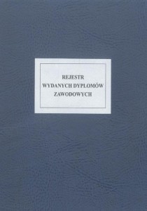 Rejestr wydanych dyplomów zawodowych