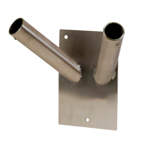 Uchwyt flagowy fasadowy "PROSTOKĄT" ze stali nierdzewnej podwójny.