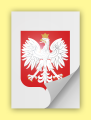 Godło Rzeczpospolitej Polskiej (Godło Polski) naklejka prostokątna na folii samoprzylepnej - różne rozmiary