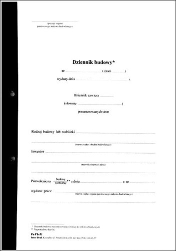 Dziennik budowy 28 k.