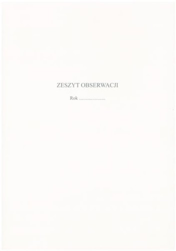 Zeszyt obserwacji