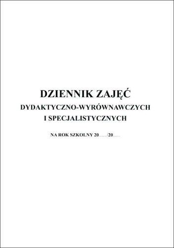 Dziennik zajęć dydaktyczno-wyrównawczych i specjalistycznych