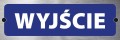 Tabliczka informacyjna na drzwi - WYJŚCIE